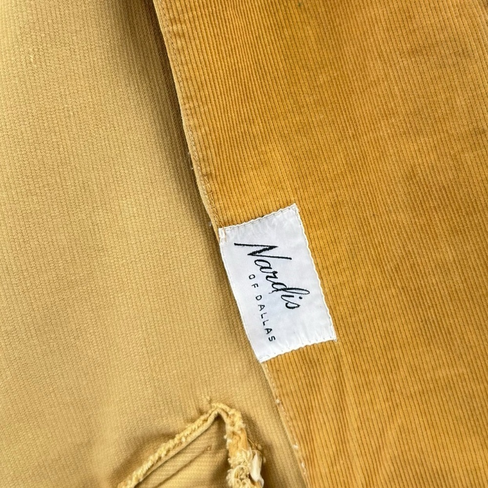 Vintage 1960s Corduroy Swing Coat Jacket Tan Yellow Nardi's of Dallas | L/XL - Picture 4 of 11